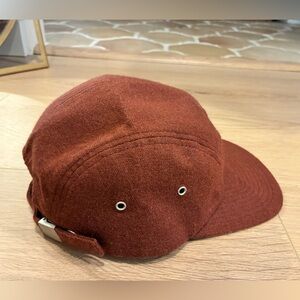 Everlane 75% wool panel cap, wine color